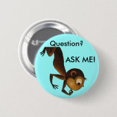 Badge Rond 5 Cm Demandez-moi de se boutonner (Devant & derrière)