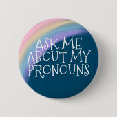 Badge Rond 5 Cm Demandez-Moi Mon Pronouns (Devant)