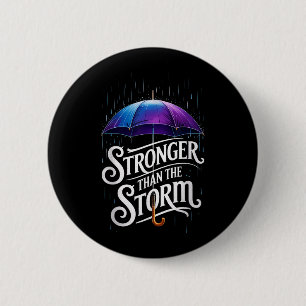 Badge Rond 5 Cm Démence d'Alzheimer Parapluie Violet Plus Fort Que