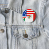 Badge Rond 5 Cm demi de pays des Etats-Unis de drapeau des (En situation)