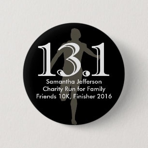 Badge Rond 5 Cm Demi de souvenir personnalisé de marathon du