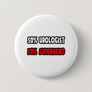 Badge Rond 5 Cm Demi-urologue ... Half Superhero