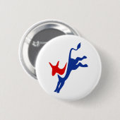 Badge Rond 5 Cm démocrate (Devant & derrière)