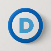 Badge Rond 5 Cm Démocrate 2016 (Devant)