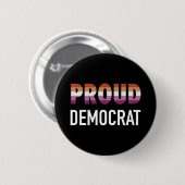 Badge Rond 5 Cm Démocrate de la fierté lesbienne (Devant & derrière)