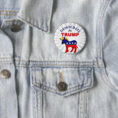 Badge Rond 5 Cm DÉMOCRATES pour les partis de commutation TRUMP TR (En situation)