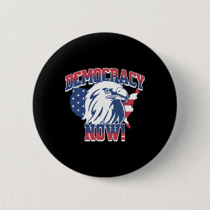 Badge Rond 5 Cm Démocratie maintenant Vote Kamala Harris 2024 Démo