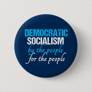 Badge Rond 5 Cm Démocratie sociale   Socialisme démocratique