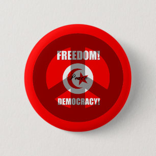 Badge Rond 5 Cm démocratie Tunisie de liberté