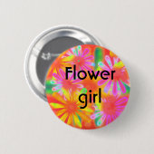 Badge Rond 5 Cm demoiselle d'honneur (Devant & derrière)