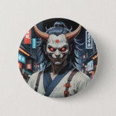 Badge Rond 5 Cm Demon Samurai (Devant)