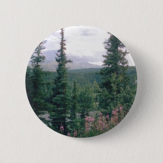 Badge Rond 5 Cm Denali - Alaska (Devant)