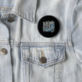 Badge Rond 5 Cm Denim Fabric Bleu Jeans Perles Jeans maigre Lover (En situation)