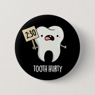 Badge Rond 5 Cm Dent Hurty Dental Pun Dark BG