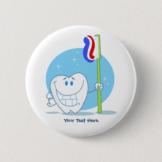 Badge Rond 5 Cm Dent (personnalisable) (Devant)