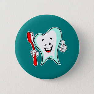 Badge Rond 5 Cm Dental Care Happy Tooth