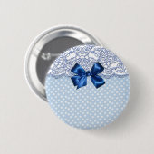 Badge Rond 5 Cm Dentelle élégante et pois mignon (Devant & derrière)