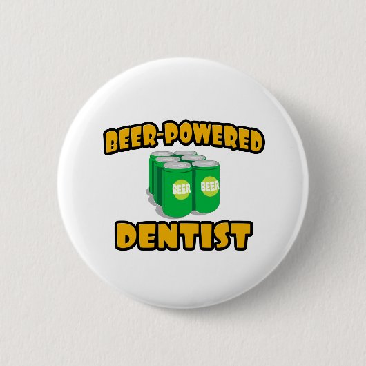 Badge Rond 5 Cm Dentiste à la bière (Devant)
