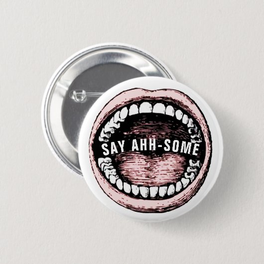 Badge Rond 5 Cm Dentiste Funny (Devant & derrière)