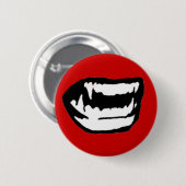Badge Rond 5 Cm Dents de vampire (Devant & derrière)