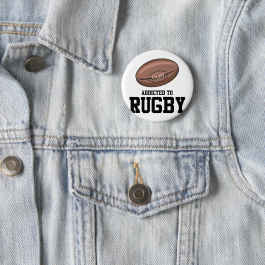 Badge Rond 5 Cm Dépendant au rugby (En situation)
