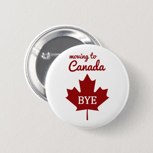 Badge Rond 5 Cm Déplacement au Canada (Devant & derrière)