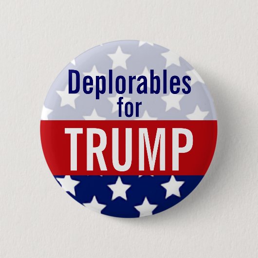 Badge Rond 5 Cm Déplorables pour Donald Trump 2016 (Devant)