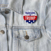 Badge Rond 5 Cm Déplorables pour Donald Trump 2016 (En situation)