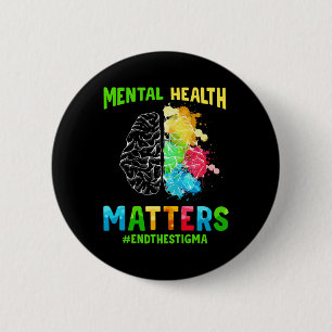 Badge Rond 5 Cm Dépression Sensibilisation à la santé mentale Mett