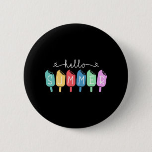Badge Rond 5 Cm Dernier jour d'école heureux été Enseignant Élève