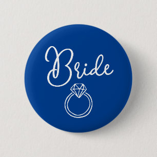 Badge Rond 5 Cm Dernier toast sur le bouton de la mariée côtière