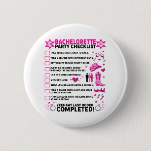 Badge Rond 5 Cm Dernière Fête de Bachelorette de Rodéo Mariée Occi