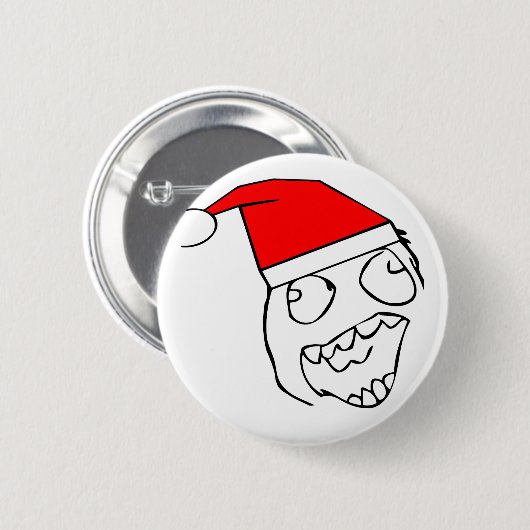 Badge Rond 5 Cm Derp heureux père Noël - meme (Devant & derrière)
