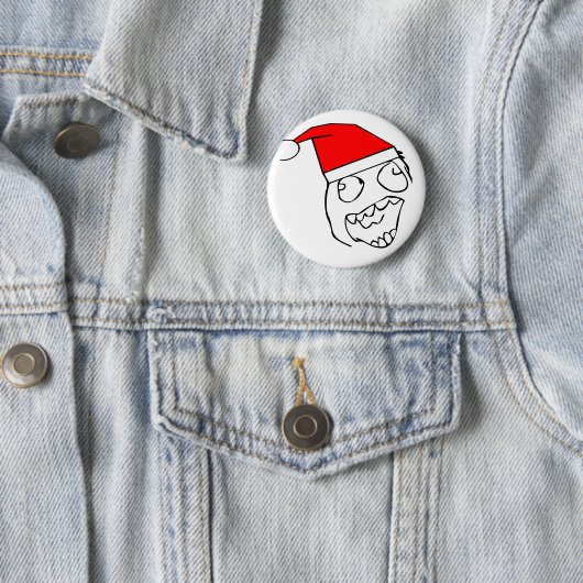 Badge Rond 5 Cm Derp heureux père Noël - meme (En situation)