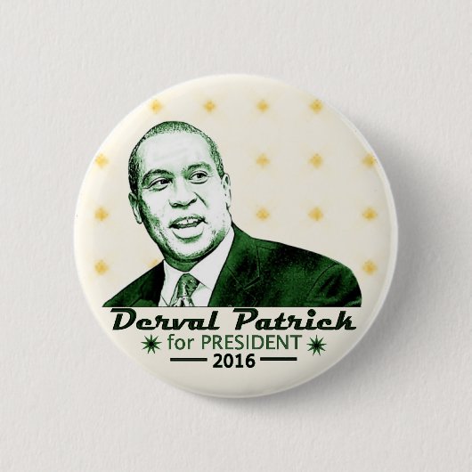 Badge Rond 5 Cm Derval Patrick pour le président 2016 (Devant)
