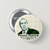 Badge Rond 5 Cm Derval Patrick pour le président 2016 (Devant & derrière)