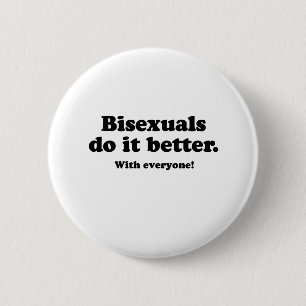 BADGE ROND 5 CM DES BISEXUALS IL AMÉLIORENT (AVEC CHACUN)