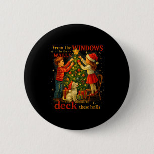 Badge Rond 5 Cm Des fenêtres aux murs, décorez ces salles de Noël