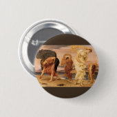 Badge Rond 5 Cm Des Filles Grecques Ramassent Des Galets Par Lord  (Devant & derrière)