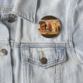 Badge Rond 5 Cm Des Filles Grecques Ramassent Des Galets Par Lord  (En situation)