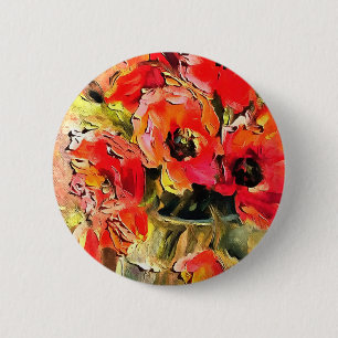 Badge Rond 5 Cm Des Pépites Dans Un Vase En Verre Black Outline Ar