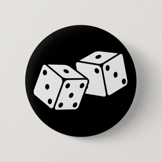 Badge Rond 5 Cm Dés rétro (Devant)
