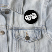 Badge Rond 5 Cm Dés rétro (En situation)