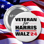 Badge Rond 5 Cm Des vétérans sur mesure pour l'élection de Harris<br><div class="desc">Des vétérans sur mesure pour l'élection de Harris Waltz 2024</div>