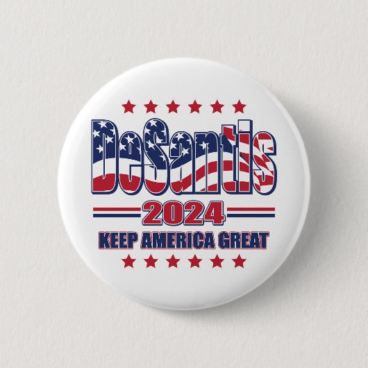 Badge Rond 5 Cm DeSantis-2024-Keep-America-Great (Devant)