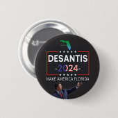 Badge Rond 5 Cm DeSantis pour le Président 2024 (Devant & derrière)