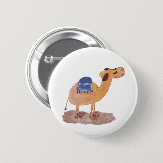 Badge Rond 5 Cm Desert Camel (Devant & derrière)