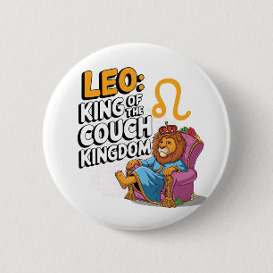 Badge Rond 5 Cm Design amusant Zodiac Leo