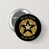 Badge Rond 5 Cm Design Bling Star (Devant & derrière)