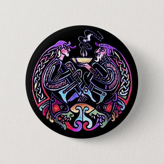 Badge Rond 5 Cm Design d'art celtique (Devant)